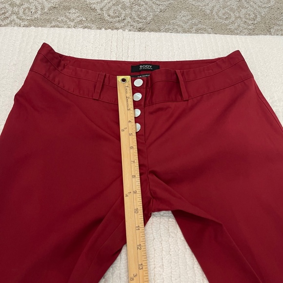Body by Victoria Dress Pants Women's Size 10 The Rosie Fit Red Straight - Picture 8 of 11